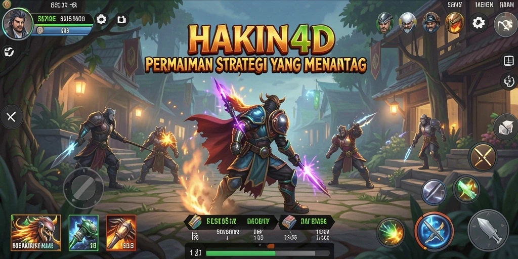 Tangkapan layar utama HAKIN4D menampilkan aksi pertempuran yang intens dan strategi yang mendebarkan.