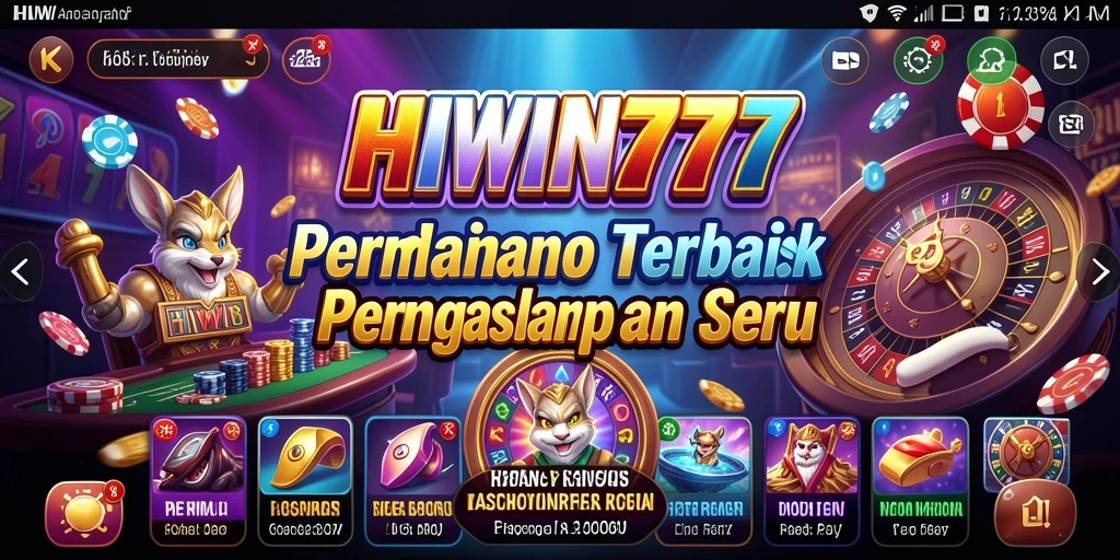 Tampilan gameplay seru HIWIN777 dengan berbagai pilihan permainan kasino.