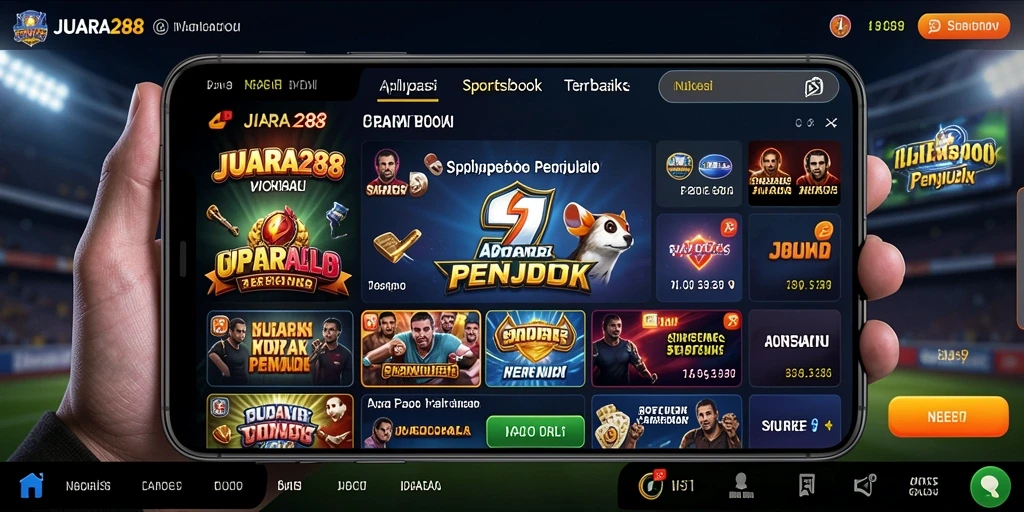 Tampilan utama <strong>JUARA288</strong> dengan berbagai pilihan taruhan olahraga.
