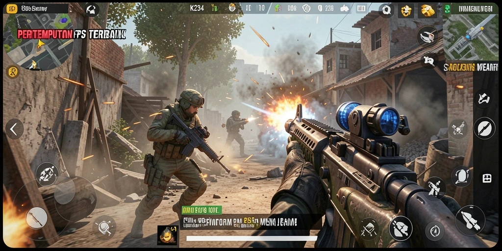Gameplay K234 yang menegangkan dalam pertempuran FPS.