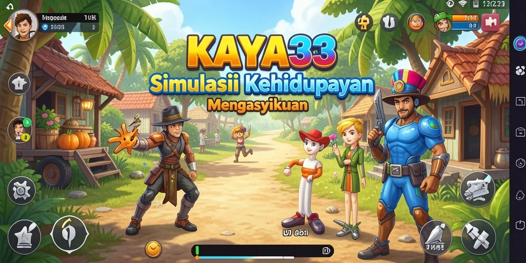 Tampilan gameplay menarik dari KAYA33 yang menunjukkan interaksi karakter.