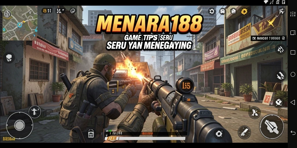 Screenshot aksi menegangkan di MENARA188 dengan gameplay TPS.
